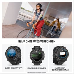 Garmin Instinct 3- Smartwatch - 45mm - AMOLED - Zwart & Blauw - Limited Edition — thumbnail 10