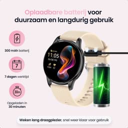 Siltcon® Auréa Smartwatch Dames & Heren - Horloge Dames - Stappenteller Horloge Dames - Hartslagmeter - Slaapmonitor - Saturatiemeter - Geschikt voor iOS/Android - AMOLED - RVS - Elke pols - Incl. 5 Bandjes — thumbnail 14
