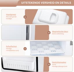 Skincare Fridge 4L - Organizer - Make up Koelkast - Beauty Fridge - Wit — thumbnail 3