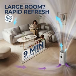 Studio Lyma Luchtreiniger - Luchtbevochtiger - Air purifier - Extra stil - Voor ruimtes van 20-50 m2 - Met vervangbaar HEPA 13 filter + koolstoffilter - Werkt tegen huisstofmijt, hooikoorts, allergie, stof - Met nachtmodus en timer — thumbnail 7