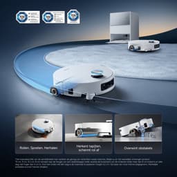 Aqua10 Ultra Roller Complete White - Robotstofzuiger met dweilfunctie – 30.000Pa Zuigkracht – AquaRoll™ & ThermoHub™ 100°C zelfreiniging – Tapijtveilig & slim Omnesight™ 2.0 navigatie – Voor harde vloeren & drempels — thumbnail 14