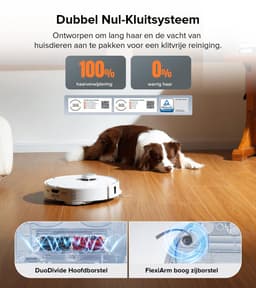 Roborock Qrevo Edge robotstofzuiger-18500Pa-met dweilfunctie&Liftable mop-anti-verstrengeling-Reactive Al-AdaptiLift-chassis-Hete Lucht Drogen-75 °C heet water mopwas-Zelfreinigend-videogesprek-Qrevo Master/S7 MaxV Ultra upgrade VS Qrevo Curv — thumbnail 12