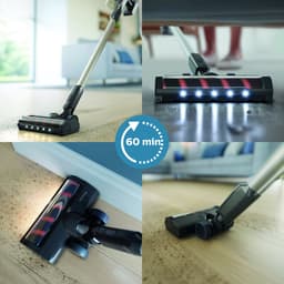 Philips Steelstofzuiger Met Dweilfunctie XC3133/01 - Draadloos - Zuigmond met LED verlichting - Zonder Zak - Handstofzuiger - Alle Vloertypen - Matzwart — thumbnail 8