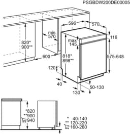 AEG FEE63606PM 7000 serie GlassCare - Inbouwvaatwasser - Volledig ingebouwd 13 couverts — thumbnail 9