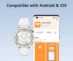 HUAWEI WATCH GT5 46mm Blauw Geweven Horlogeband - Verbeterd 24/7 gezondheidsbeheer - Tot 2 weken batterijduur - Compatibel met iOS & Android — thumbnail 11