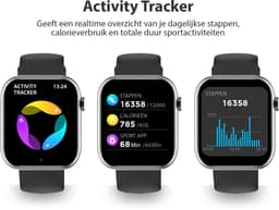 OOQE WATCH PRO 7 - Smartwatch Heren en Dames | Geschikt voor iOS en Android | 10 kleuren | HD | Notificaties | Gezondheidsanalyse | Sportanalyse | GPS Koppeling | Bellen | Muziek/Audio Luisteren | Ergonomisch | Nederlandstalig | Zwart — thumbnail 10