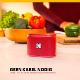 Kodak SoundBrix Bluetooth Speaker – Draadloze Muziek Box –5W RMS - 2pcs – Rood — thumbnail 5