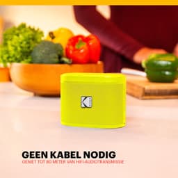 Kodak SoundBrix Bluetooth Speaker – Draadloze Muziek Box – 5W RMS – Geel — thumbnail 6