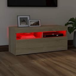 TV Meubel met LED Verlichting Sonoma Eiken - Compact & Modern Dressoir — thumbnail 3