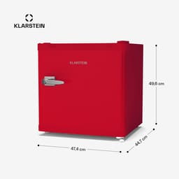 Klarstein Irene retro Mini Vriezer, 31 liter, Flexibel temperatuurbereik -24°C tot 10°C, Energie-efficiëntieklasse C, Stil 38 dB, Compact ontwerp, Mini koel-/vriescombinatie, Rood - Vrieskast Diepvrieskast - 4-Sterren - Freezer — thumbnail 9