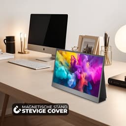 Denver Portable Monitor - Full HD - 15.6" - Draagbare Monitor - Lederen Hoes - HDMI - USB-C - PMO15604 — thumbnail 3