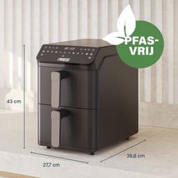 Princess Heteluchtfriteuse - 182278 - 3000W - Stack Airfryer 11,2liter - PFAS-Vrij - 2 lades (Sync) - 11 Bakprogramma's - Bespaart 45% ruimte - Dubbele gestapelde lades — thumbnail 2