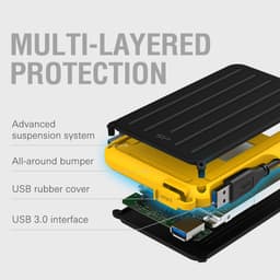 Silicon Power - Armor A66 - Portable USB 3.2 - Externe Harde Schijf - 1TB - Blauw — thumbnail 3