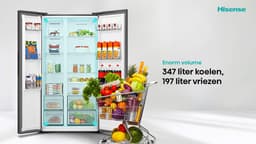 Hisense RS3P558NEFD - Amerikaanse koelkast - No-Frost - 178 cm hoog - 544 liter - Energielabel D - Invriesvermogen 12 kg/24u - Geluidsniveau 37 dB - LED Display - SuperCool - FastFreeze - Deuralarm - Inverter Compressor - Multi Airflow — thumbnail 18