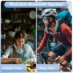 Speaker - Bluetooth speaker - Bluetooth nekbandluidspreker - bluetooth speaker draadloos - draagbare draadloze luidspreker met ingebouwde microfoon en TF-kaartsleuf, 12 uur speeltijd, 3D stereo surround sound — thumbnail 6