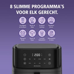 Brabantia Airfryer XXL - 7.6 liter - Digitaal Touchscreen - 8 Kookprogramma's - Tot 8 Personen - PFAS-Vrij - 80ºC tot 200ºC - 1700 Watt - BBEK1138 — thumbnail 3