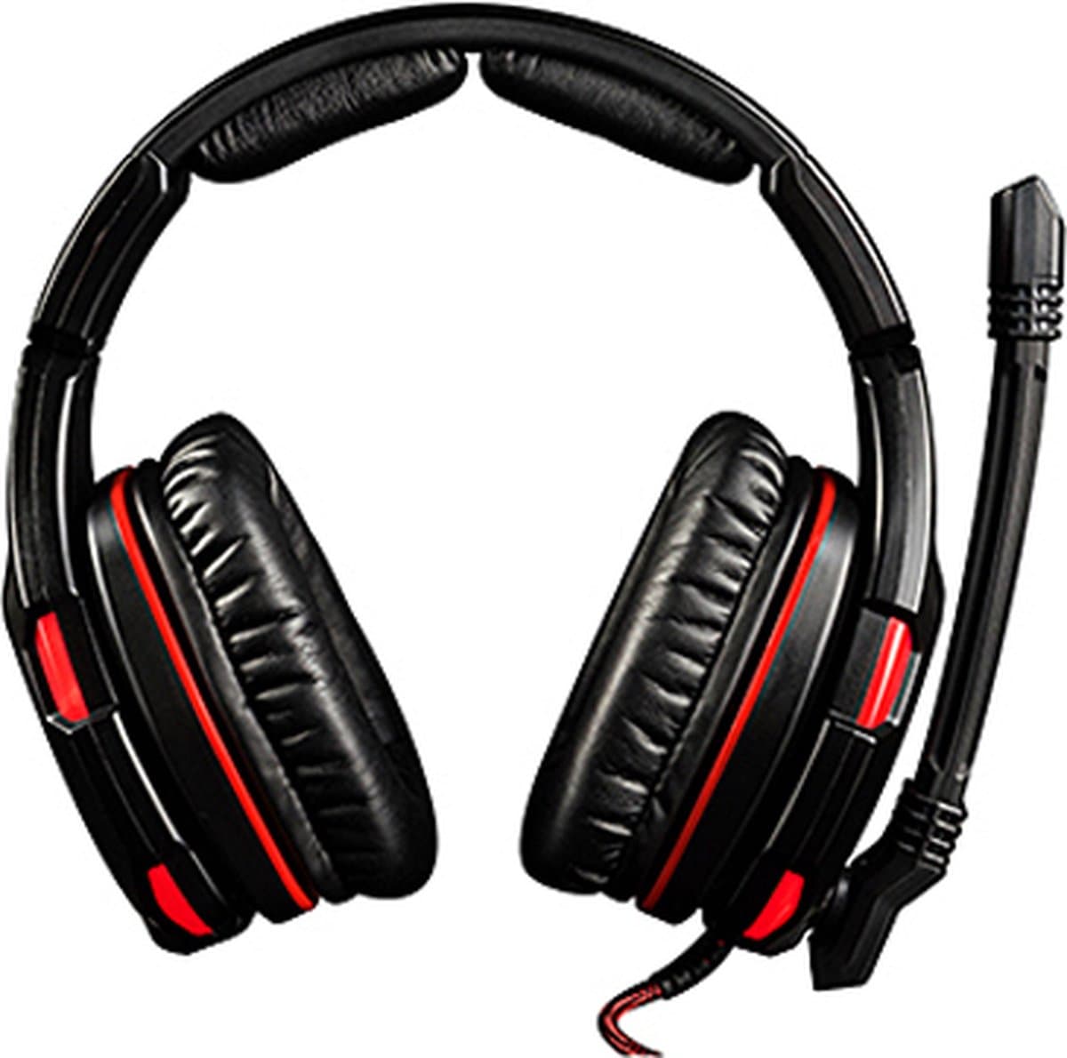 Modecom VOLCANO GHOST Headset Bedraad Hoofdband Gamen Zwart, Rood — afbeelding 1