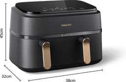 Philips 3000 serie NA352/04 - Airfryer - 9L - Dubbele mand — thumbnail 5