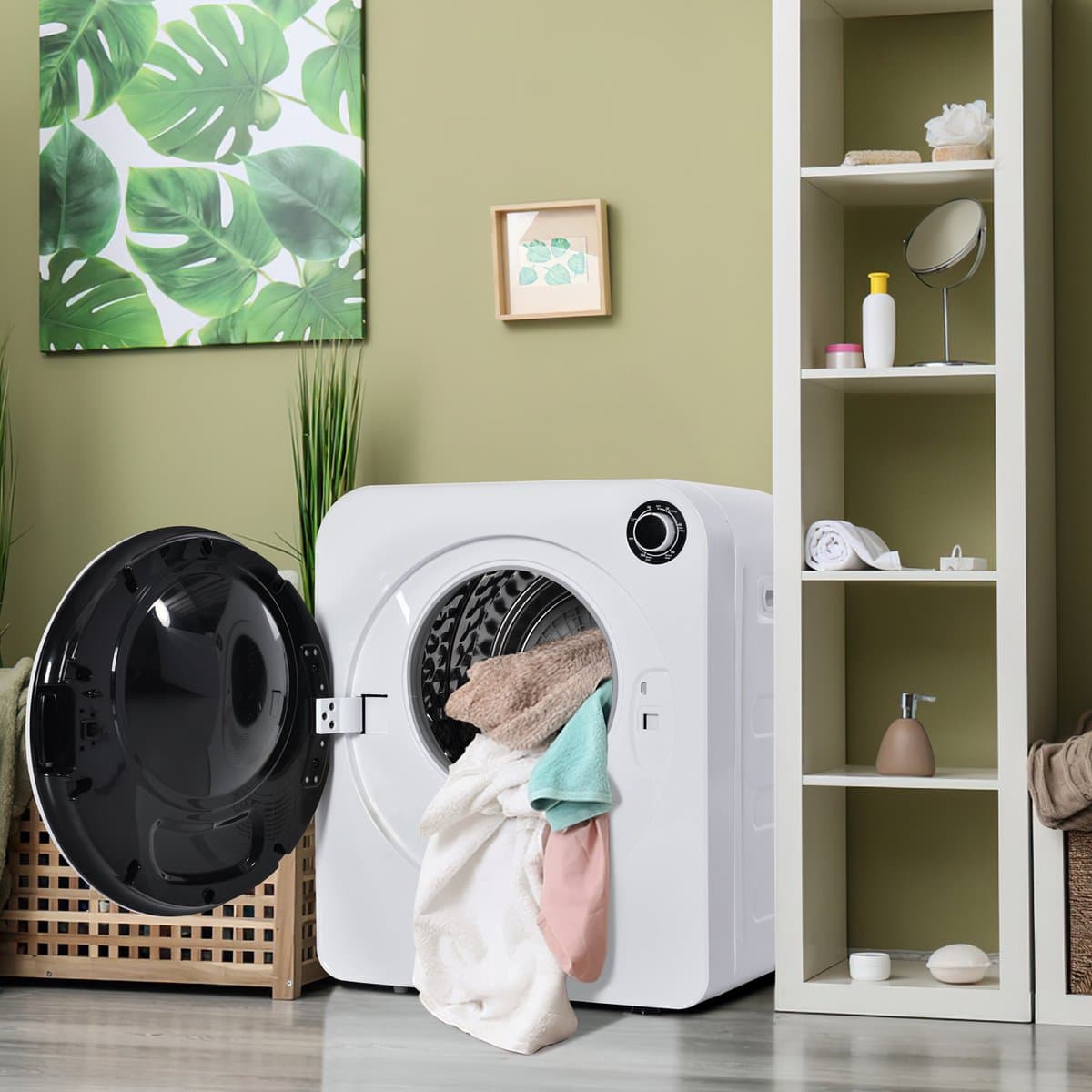 Sweiko Afvoerluchtdroger Wasdroger, RVS droger, 3 kg, 830W, Wit/Drievoudige filter, 5 programma's, wit, Overhittebescherming, Wandmontage [Energieklasse C] — afbeelding 1