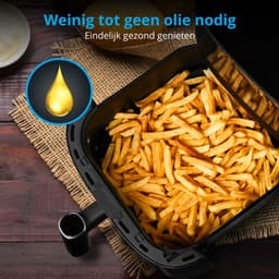 MEDION X10 XL hetelucht friteuse (5 liter XXL frituurmand, stoom voor knapperig voedsel, 1.500 watt, kijkvenster, schudalarm, digitaal bedieningspaneel, 10 automatische programma's, tot 230 °C) — thumbnail 8