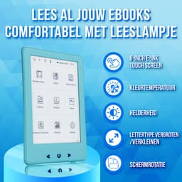 eReader 6 inch - E-Reader met Backlight - Ebook Reader - 17H Schermtijd - 4GB - Blauw - Silvergear — thumbnail 11