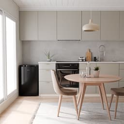 KitchenBrothers Koelkast - 81L - Tafelmodel Koelkast met Vriesvak - Koelvriescombinatie - IJskast - Frigo - Vrijstaand - Zwart — thumbnail 9