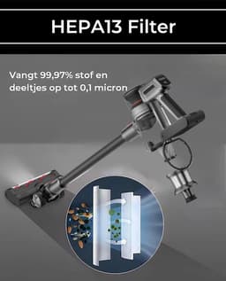 Zedar S900+ Steelstofzuiger draadloos 300Watt met 4 verschillende opzetstukken - Draadloze stofzuiger - zonder zak op accu- Vacuum cleaner — thumbnail 6