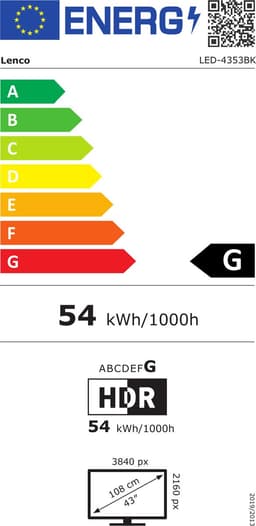Lenco LED-4353BK - 43" 4K Android Smart TV - Zwart — thumbnail 2