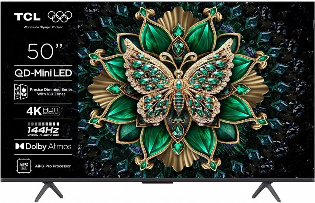 TCL 50C61K - 50 inch - 4K QD-MiniLED - 2025 - Smart TV — afbeelding 1