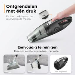 Kruimelzuiger- Kruimeldief snoerloos - Handstofzuiger met 4 opzetstukken - Zedar S300 — thumbnail 7