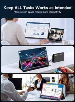 Uperfect Portable Monitor ColorT06 16.0" |3840*2400P|+| 16.7M (8bit)|+|104.8%sRGB|+1200(cd/m²)+1500:1 Contrast+IPS Draagbaar monitor with Dual USB-C/MINI HDMI & Speakers — thumbnail 11