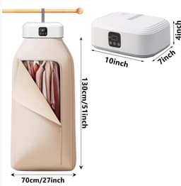 Mini Droger Set met Warmtepomp - 1-8 Uur Timer - Afstandsbediening - UV Sterilisatie - Compact voor Thuis, Zakelijk, Hotel en Camping - Energieklasse A+ — thumbnail 2