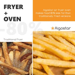Heteluchtfriteuse 10L met 14-in-1 Functies en Digitale Touchscreen — thumbnail 2