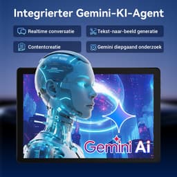 Hotlight C108 - Android 16 Tablet - 10.1 inch - 30(6+24)GB RAM/128GB ROM - Gemini AI - Wifi 6 - Met Toetsenbord, Muis, Oordopjes & Bescherming – Zwart — thumbnail 7