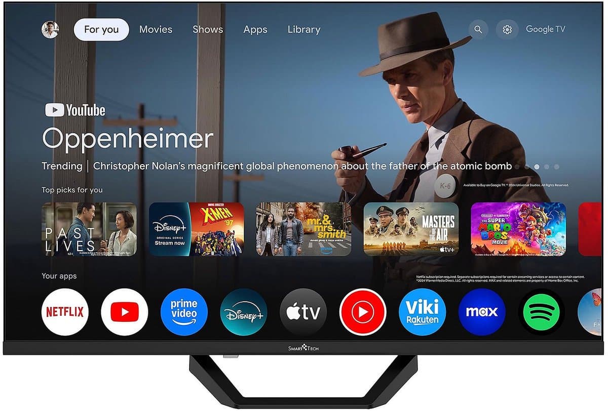 Smart Tech 32QG01V - 32 inch Google Smart TV - Full HD - Wifi — afbeelding 1