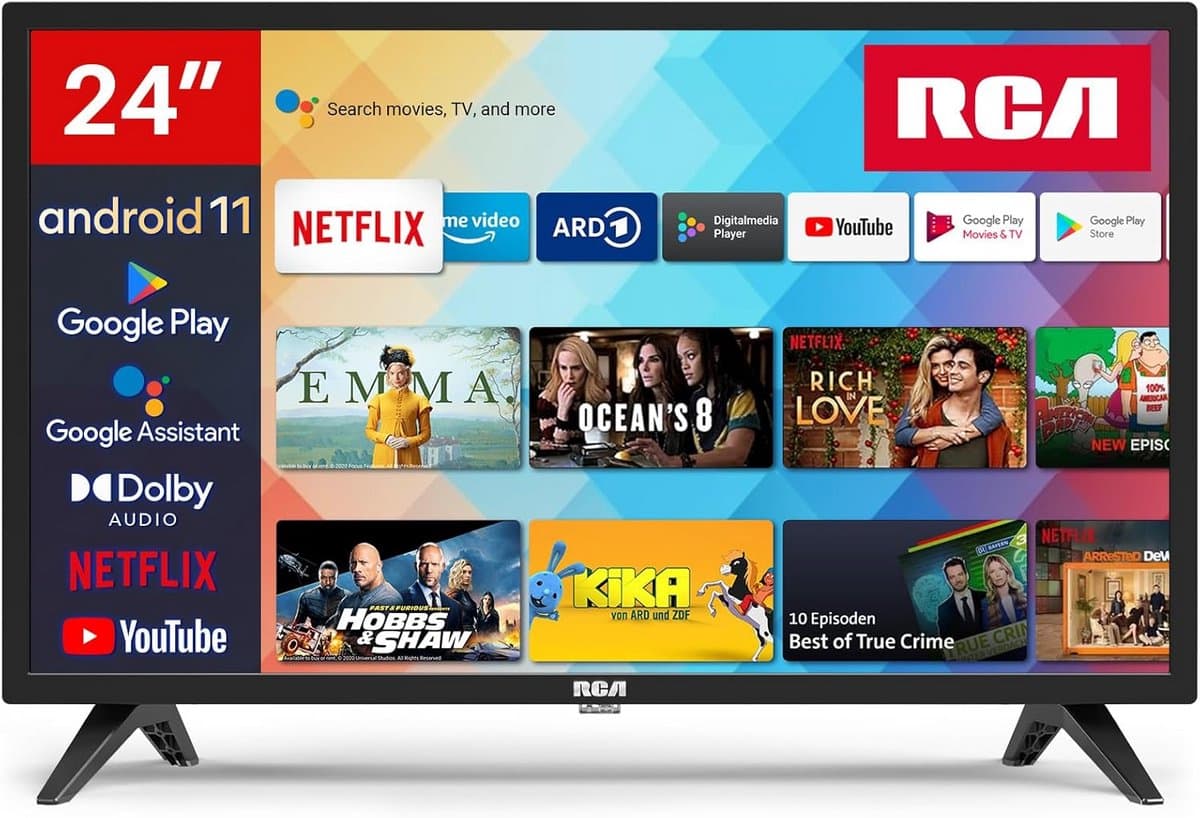24 inch HD Smart TV Android TV met WiFi en Bluetooth — afbeelding 1