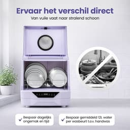 SwayTosh Mini Vaatwasser DTX-3 – 2026 - Mini Afwasmachine Vrijstaand – Washing Machine – Vrijstaande Vaatwasser – Dishwasher – Kleine Vaatwasser – Vaatwasmachine — thumbnail 6
