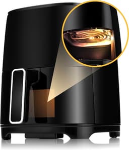 REN® Mini airfryer - Airfryer - Airfryer klein - Zwart - ‎26cm x 30cm x 35cm — thumbnail 6