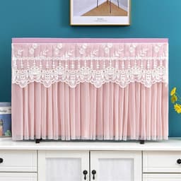 Klassieke TV-hoes - Zijden Decoratie - Stofdicht Beschermen - Warmteafvoer Ontwerp - 55 inch - Roze — thumbnail 1
