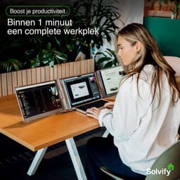 Portable Monitor 2x 16 inch Full HD - OneCable - Tri Screen Laptop Scherm Uitbreider - Extra Scherm Laptop - Draagbare Monitor - Plug & Play - Solvify — thumbnail 5