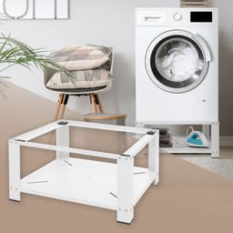 Wasmachine verhoger, Wasmachine Onderstel 63x54x32 cm met planchet in wit ML design — thumbnail 3