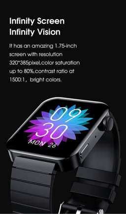 DrPhone iNX - Metalen Smartwatch Bluetooth Bellen - Microfoon - Hartslag - Stappen - Mannen / Vrouwen - IOS/Android - Zilver — thumbnail 12