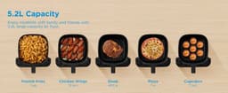 DeXem - Heteluchtfriteuse 7L - airfryer - airfryer oven - heteluchtoven - Midea Heteluchtfriteuse - Heatxpress-Technologie - 90% Minder Olie - Energie En Tijdbesparing Met 7 Pre sets, — thumbnail 14