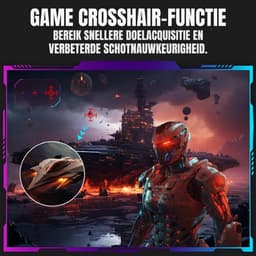 RUX® Gaming Monitor 240hz - Gaming Monitor -Zwart - ‎‎19cm x 55cm x 42 cm — thumbnail 6
