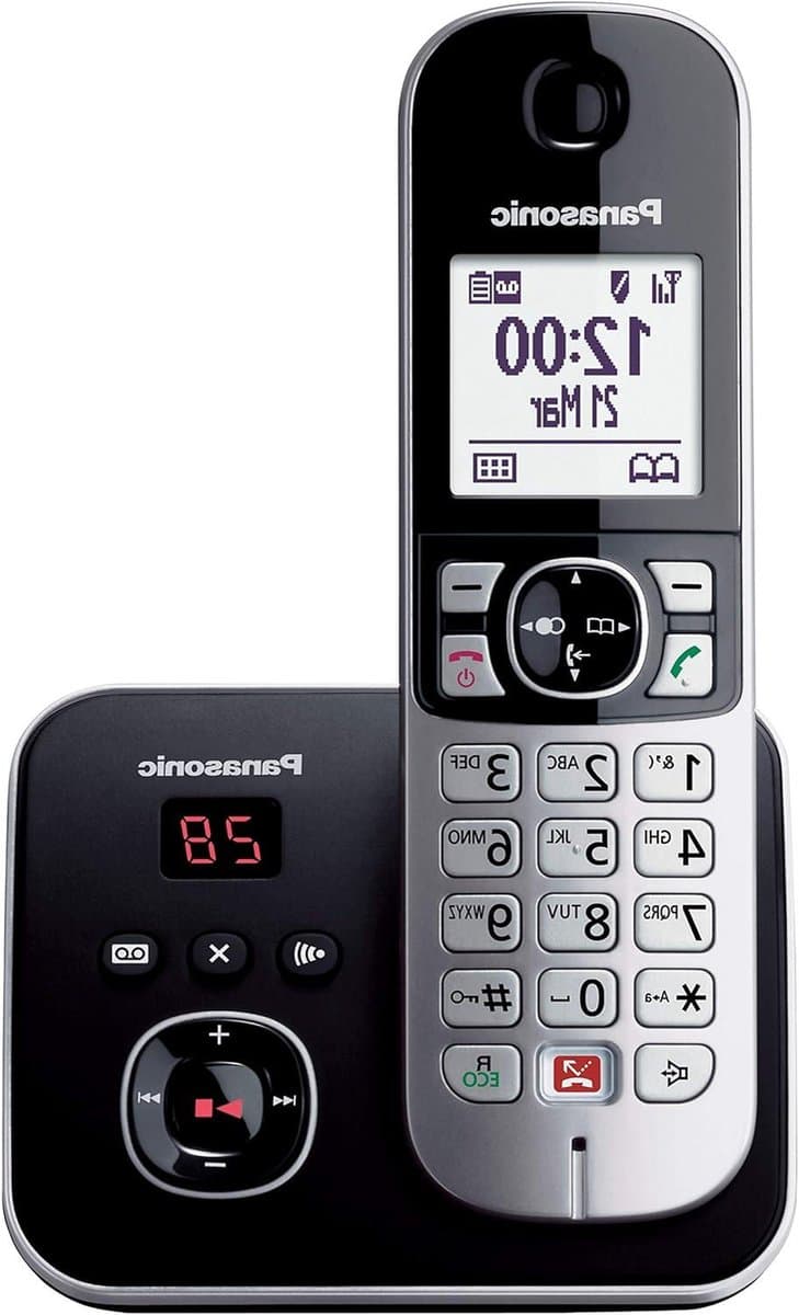 Draadloze Vaste Telefoon - DECT Telefoon - Storende Oproepen Blokkeren - Schokbestendig Ontwerp - 120 nummers telefoonboek - Zwart — afbeelding 1