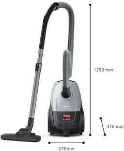 Philips 2000-Serie Stofzuiger met Zak - 800 W - Compact & Lichtgewicht - HEPA-filtersysteem - 9 meter bereik - Meubelmondstuk - Inclusief S-Bags - (XD2142/12) — thumbnail 15