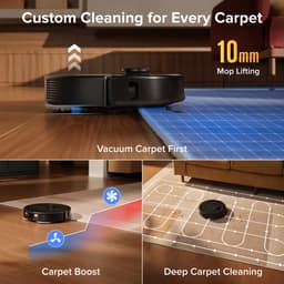 Roborock Qrevo S Pro Set-Robotstofzuiger–Alles-in-één multifunctioneel dockingstation–18500 Pa zuigkracht–Antiklitsysteem-Reactive Tech Obstakelvermijding-Intensieve tapijtreiniging 10 mm Dweilverhoging–Twee roterende dweilpads–Roborock app controle — thumbnail 3