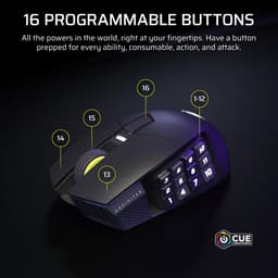 Corsair Scimitar Elite Wireless SE - Draadloze Gaming Muis - Rechtshandig - Bluetooth - Optisch - 33000 DPI - Zwart — thumbnail 5