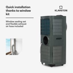 Klarstein mobiele airconditioner met luchtafvoerslang, 5-in-1 airconditioner, ventilator, luchtontvochtiger, luchtreiniger & nachtmodus, app-bediening, kleine & draagbare airconditioner voor thuis & op kantoor, 12000 BTU,4 kW voor 56 m² 50 dB — thumbnail 9
