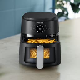 Philips 2000 series NA211/00 friteuse Enkel 3,2 l Vrijstaand 1300 W Heteluchtfriteuse Zwart, Zilver — thumbnail 5